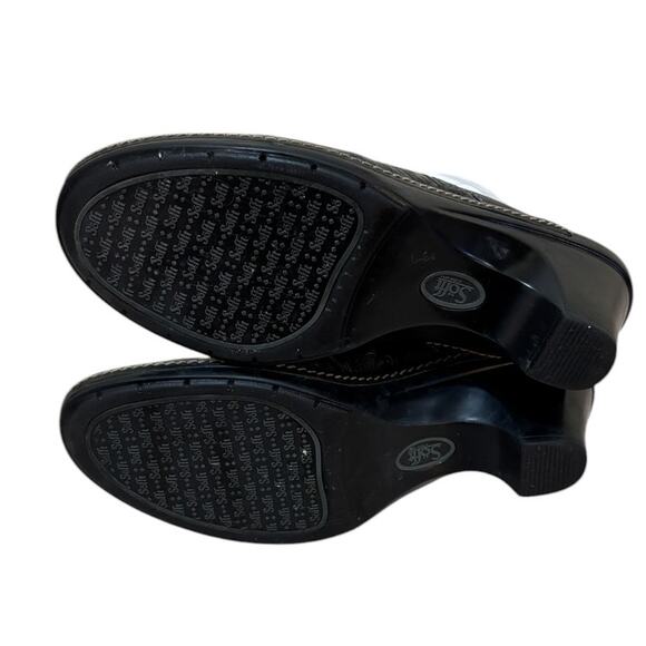 Sofft Clogs Women 7.5 Black Tooled Leather Western Slip On Casual‎ Boho 1009401 - Picture 6 of 9
